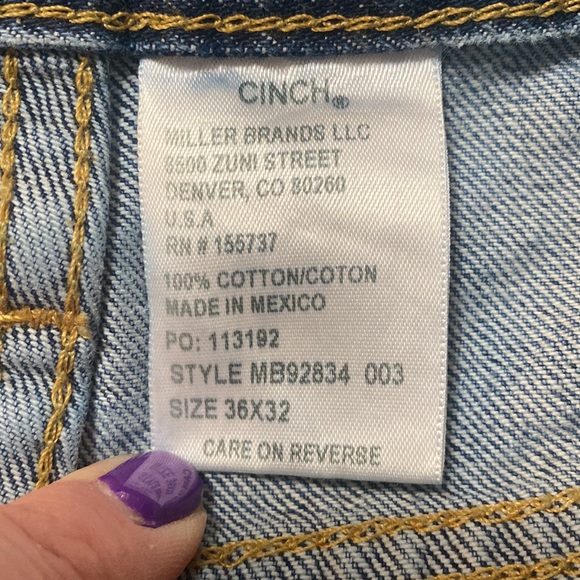 Mens Cinch Jeans 36x32 - Picture 4 of 4